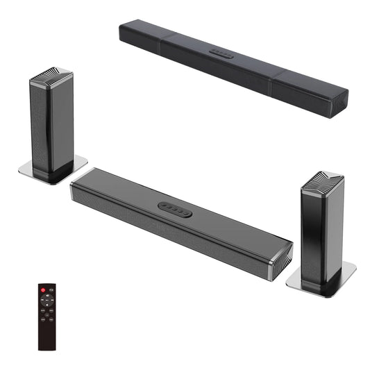 3 in 1 Detachable Sound Bar for TV, 100W Split Soundbars Bluetooth 5.0 Surround Sound System for TV Home Audio 36" Soundbar Speaker, ARC/Optical/AUX Connection & Remote, 6 EQ Modes, Wall Mount