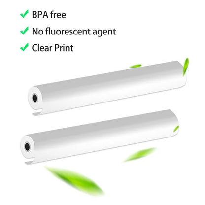 5 Rolls Thermal Paper (210mm/8.27" width/6m long, Φ1.18") Widely Compatible with Portable Thermal Printers, Quick-Dry A4 Thermal Printer Paper for Documents Picture Homework, 20 Sheets/Roll