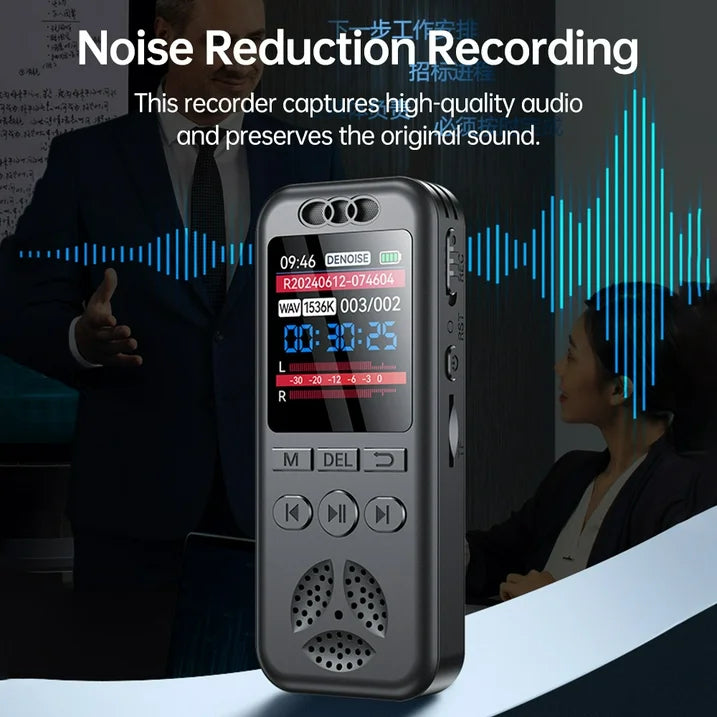 64GB Digital Voice Recorder with Playback, 4000 Hours Audio Recording Device, Voice Activated Recorder with Noise Reduction, A-B Repeat, MP3 Player and Password for Lectures Meeting/Classes/Interview
