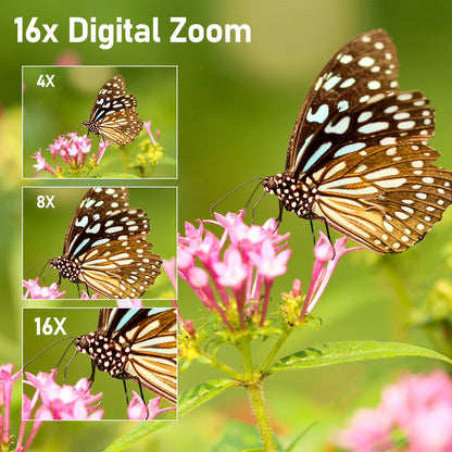 Camcorder Video Camera, Digital Camera 1080P 16X Digital Zoom Cam Corder with Built-in Battery, 2.7" Colourful Rotatable Screen Webcam Anti-Shake 16MP Vlogging Camera for YouTube & Beginner, Black