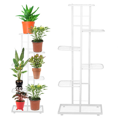 EBTOOLS Planter Stand,6 Tier Flower Plant Pots Stand Planter Display Shelf for Indoor Outdoor Garden Decoration,Flower Stand