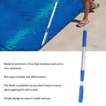 Telescopic Pole, Swimming Pool Pole Non Deformation Easy To Install 3 Section For Skimmer For Pool