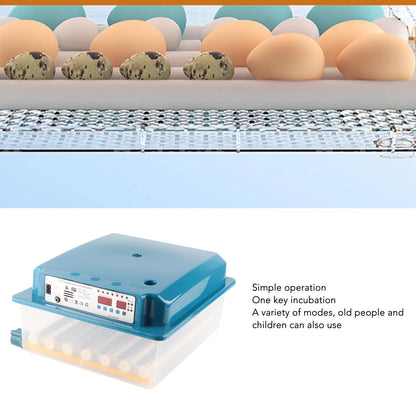 Mgaxyff Egg Incubator,36 Eggs Incubator with Automatic Egg Turning,Temperature Control,Dual Electric System,LED Light for Chickens Ducks Birds