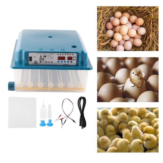 Mgaxyff Egg Incubator,36 Eggs Incubator with Automatic Egg Turning,Temperature Control,Dual Electric System,LED Light for Chickens Ducks Birds
