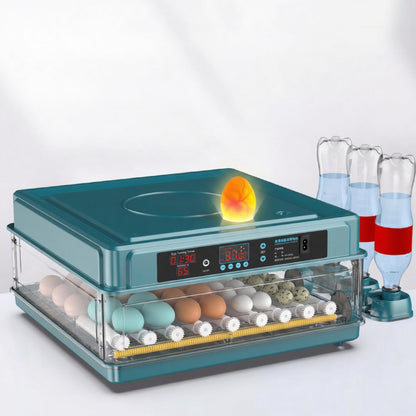 48 Egg Incubator with Temperature and Humidity Monitoring, Egg Candler, Automatic Egg Turner, for Hatching Chickens