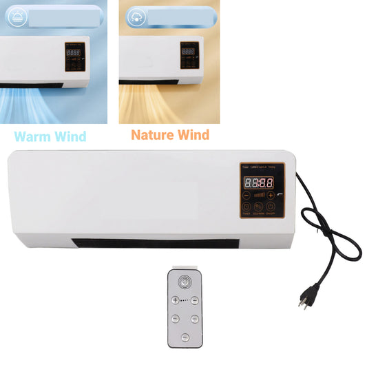 Wall Mounted Heating Machine, Portable Wall Mount Air Conditioners Wall Mounted Heater Remote Control Or Touch Screen Control