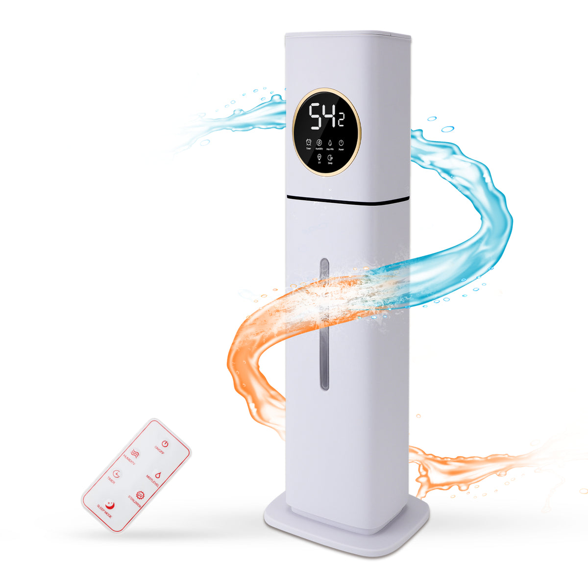 Humidifier for Home Large Room Bedroom, 8L Suitable for Indoor Plant, Cover up to 800ft², Easy Top Fill, Remoter Control, Timer,Quiet, White