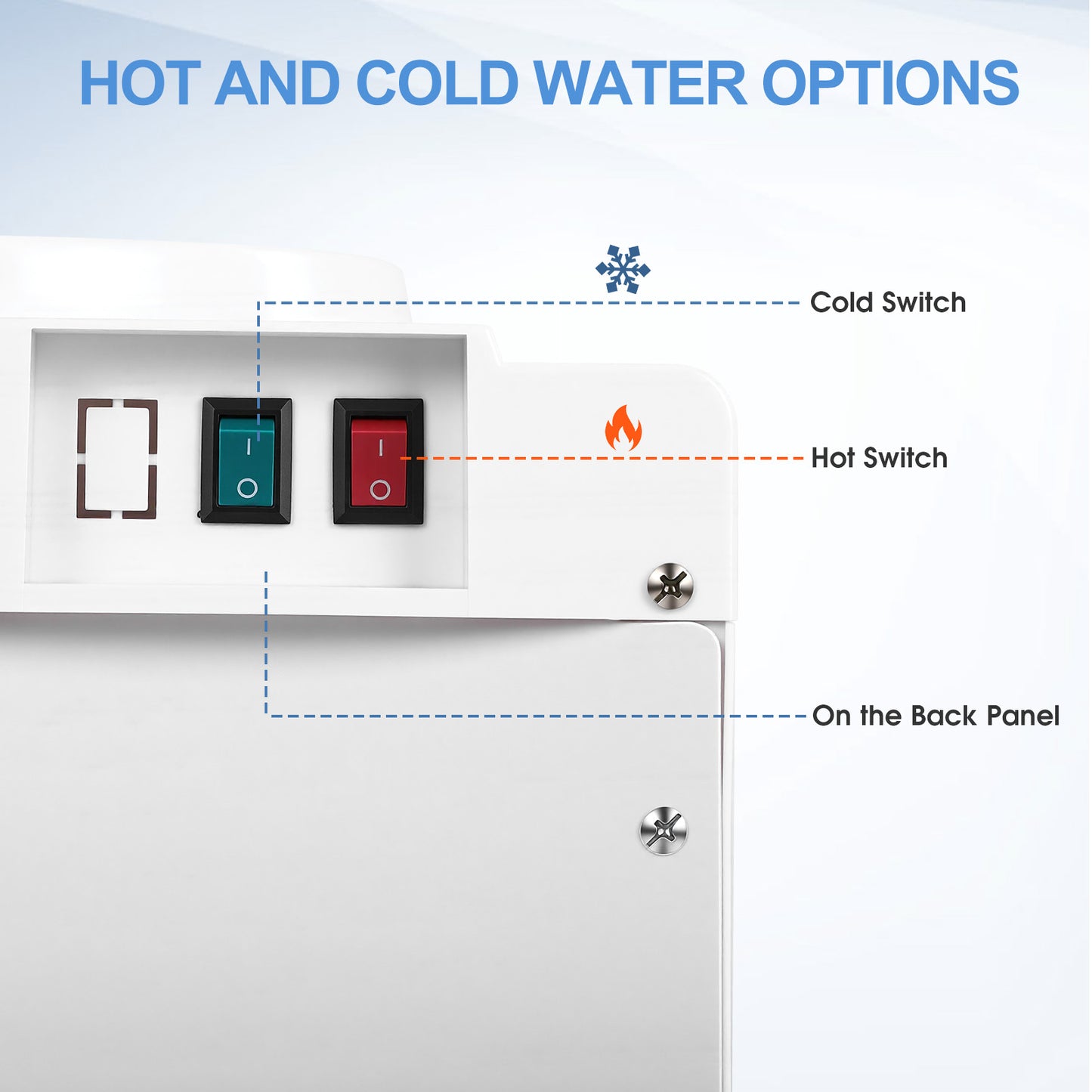 Hot & Cold Water Dispenser, Top Loading Water Dispenser for 3 or 5 Gallon Bottles for Office, Home,Gold + Black