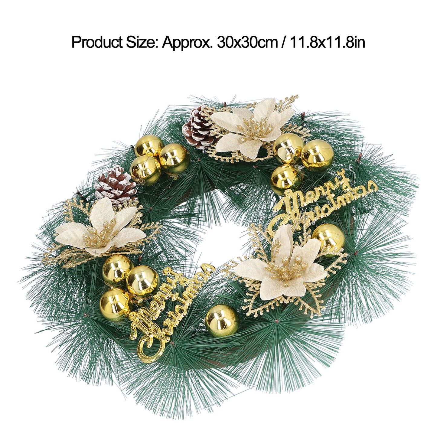 Christmas Garland Hanging Simulation Wreath for Living Room Bedroom
