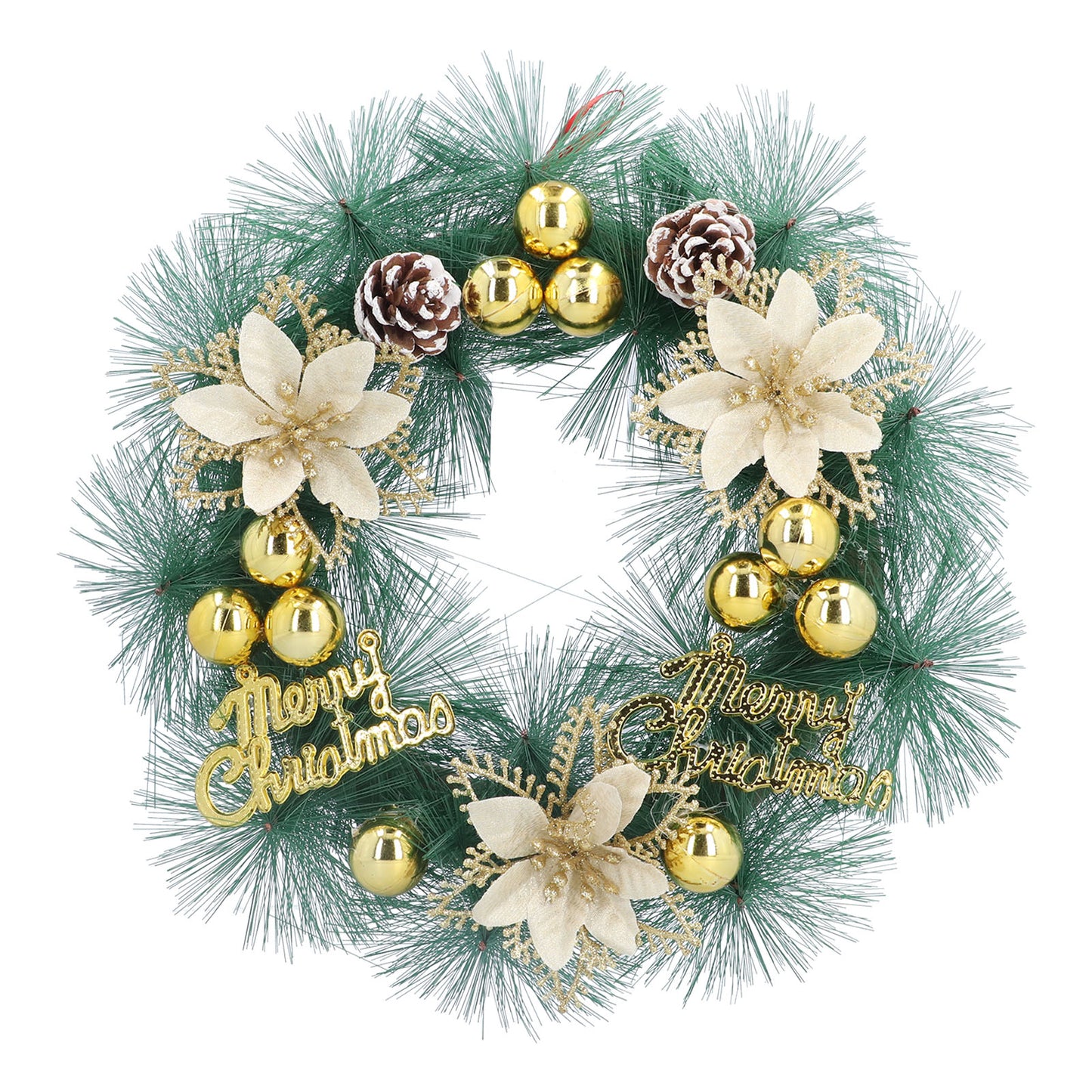 Christmas Garland Hanging Simulation Wreath for Living Room Bedroom