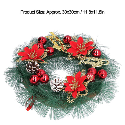 Christmas Garland Hanging Simulation Wreath for Living Room Bedroom