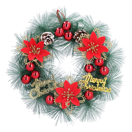 Christmas Garland Hanging Simulation Wreath for Living Room Bedroom