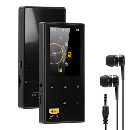 32GB MP3 Player with Bluetooth 5.0, Music Player with HiFi Sound for Sports Runners, 2.4" Screen MP3 Player Built in HD Speaker Voice Recorder FM Radio E-Book, Expanded Up to 128GB, Earphone Included