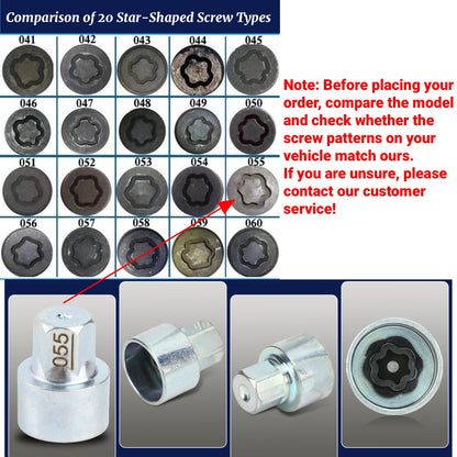Anti‑Theft Wheel Lock Lug Nut Removal Key Socket, Replacement Wheel Lock Nut Remover Tool for 1/3/5/6/7 Series X1 X2 X3 X4 X5 X6 Z4
