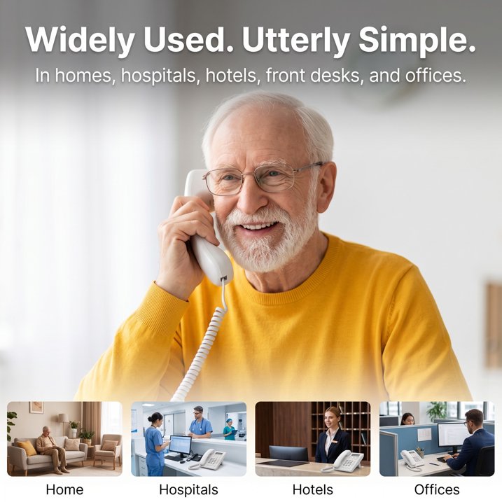 Large Button Phones for Seniors, Land Line Phones for Elderly, Big Button Home Telephone for the Visually Impaired, 110dB+ Amplified Ringer & 80dB+ Handset Volume for the Hearing Impaired Phone