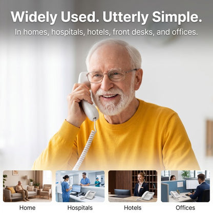 Large Button Phones for Seniors, Land Line Phones for Elderly, Big Button Home Telephone for the Visually Impaired, 110dB+ Amplified Ringer & 80dB+ Handset Volume for the Hearing Impaired Phone