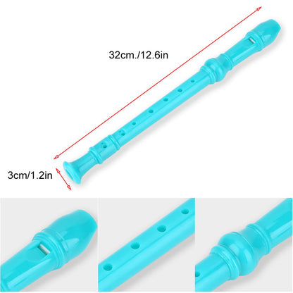 WALFRONT 8 Holes Soprano High Pitch Soprano Recorder Flute ABS Instruments Reed Pipe Musical Recorder Plastic Recorder Kids Beginners Students White, Soprano Recorder, Musical Recorder