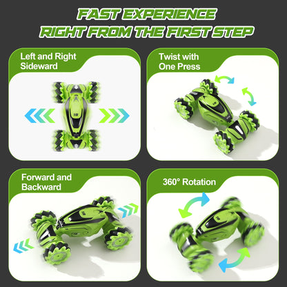 Gesture Sensing RC Stunt Car, Green