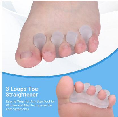 2 Pairs Silicone Corrector Relief Gel Toe Separator Hammer Toe with Forefoot Pads,Bunion Corrector