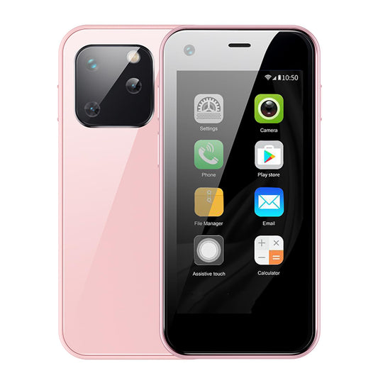 3G Mini Smartphone 2.5 Inch Screen WiFi Hotspot Bluetooth Quad Core 2GB RAM 16GB ROM Android 9.0 Cell Phones Slim Body HD Camera Dual SIM Cute Palm Child Kids Student Mini Phone (Pink)