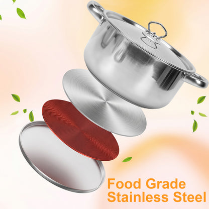 17 Piece Stainless Steel Cookware Set, Pots and Pans Set with Lids Non Toxic, Kitchen Induction Cookware with Utensil Sets For Oven & Dishwasher ,Heavy Premium Kitchen Cooking