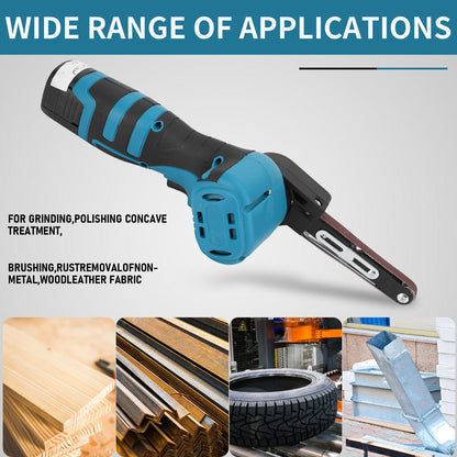16.8V 7000RPM Cordless Detailing File Sander with 2pcs 1.5 Ah Battery and 15 Sanding Belts