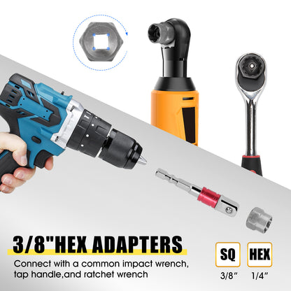 Nut Remover Set, 14 Pcs Net & Bolt Extractor Tool Set With 3/8 "to 1/4" Hex Adapter For Car Repair, Cr-Mo Steel