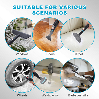 2500W Steam Cleaner 44OZ Water Tank,10s Fast Heat-Up,Portable Steamer for Cleaning with 14pcs Accessories for Home for Dirt, Grease, Grout, Tile,Floor,Couch and Car,White