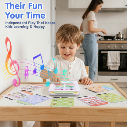 Talking Flash Cards for Toddlers Ages 1‑4, 504 Words English, Montessori Language Learning Toys with 36 Themes, Children's Sensory Toys, Pocket Speech Study Device, Birthday Gift for Boys Girls