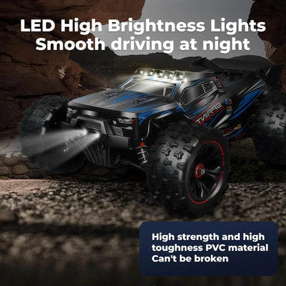 1:14 Brushless Fast RC Car for Adults Boys 56+MPH All Terrains 4WD High Speed Waterproof Remote Control Cars Truck Off Road RC Monster Truck with 3S Lipo Battery, LED Lights, Last up to 60 Mins