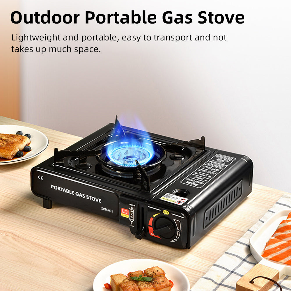 Camping Stove Propane Camping Stove Portable Stove Outdoor Stove Outdoor Portable Furnace Adjustable Fire 2900W Furnace Lightweight Cooker Unit Kitchen Equipment For Camping Barbecue Hot Pot Cooking