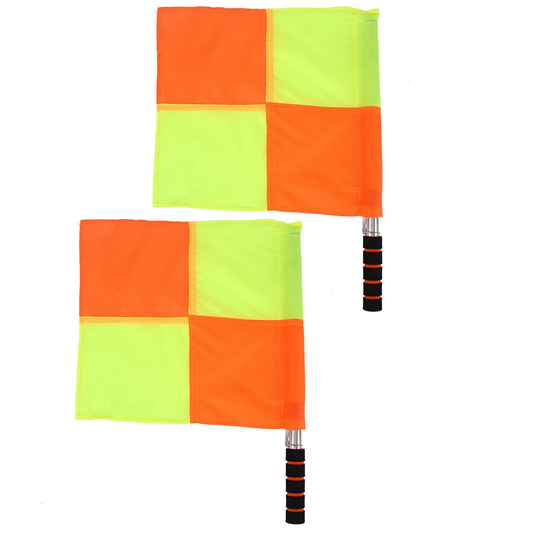 Football Referee Flag, 2PCS Referee Linesman Flag with Storage Bag for Sports Match Soccer Football Hockey Training, Soccer Referee Flag