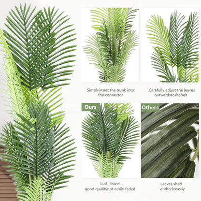 6ft Artificial Palm Plants, 6ft Fake Palm Tree, Pre Potted Faux Greenry Tree for Home Decor Office House Living Room Indoor Outdoor, Big Fake Plants Fake House Plants