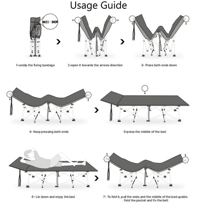 Folding Camping Cots for Adults, Portable Outdoor Camping Bed with Mattress, Heavy Duty Guest Bed Sleeping Cot Folding Bed for Camping Traveling Office Use, 74" x 26", Black, Supports 330 lbs