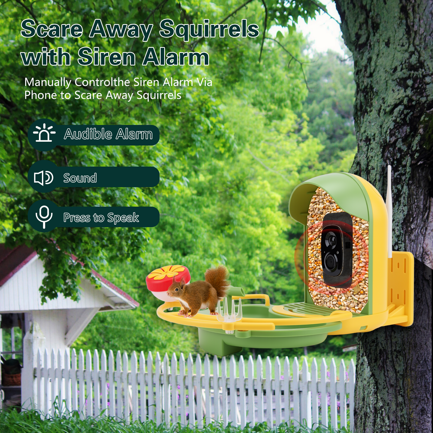 Smart Bird Feeder with Camera & Bird Bath,Bird Watching Camera with Motion Detection & Solar Panel,Waterproof, 2K Live View,Ideal Present for Bird Lover