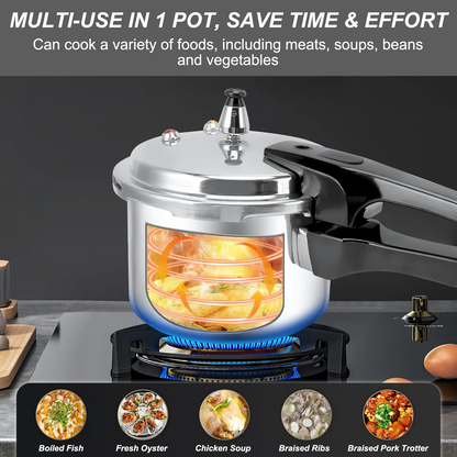 Aluminum Pressure Cooker, 7.5 QT Aluminum Pressure Cooker Cooking Various Foods For Gas Stove Induction Cooker
