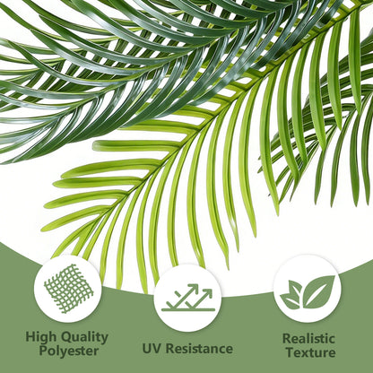 4ft Artificial Palm Plants, 4ft Palm Tree, Pre Potted Faux Greenry Tree for Home Decor Office House Living Room Indoor Outdoor, Big Plants House Plants