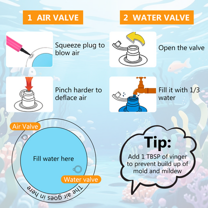 Tummy Time Water Play Mat for Babies Inflatable Activity Center, Infant Baby Water Mat with Air Pump for Newborn Infant Toddler Boy Girl
