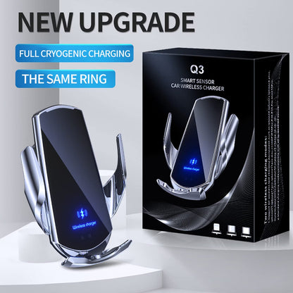 Car Mount Charger 15W Magnetic Wireless Car Charger, Fast Charging Air Vent Magnet Accessories Auto Clamping Phone Holder for iPhone 15/14/13/12, Samsung, Black
