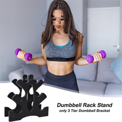 Eotvia Dumbbell Rack, 3 Tier Dumbbell Rack Dumbbell Rack Stand, Compact Dumbbell Rack Weight Rack, Space Saving Small Dumbbell Rack Stand for Home Gym Organization, Max Load 22 lbs(Without Dumbbells)