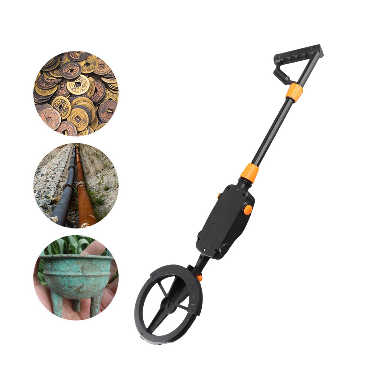 Metal Detector, Deep Sensitive Metal Detector Searching Gold Digger Treasure Scanner, Outdoor for Children Gift