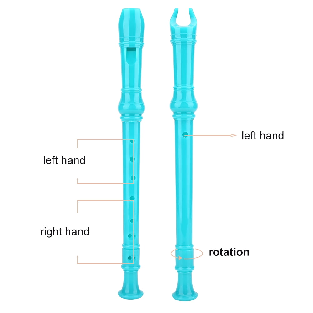 WALFRONT 8 Holes Soprano High Pitch Soprano Recorder Flute ABS Instruments Reed Pipe Musical Recorder Plastic Recorder Kids Beginners Students White, Soprano Recorder, Musical Recorder