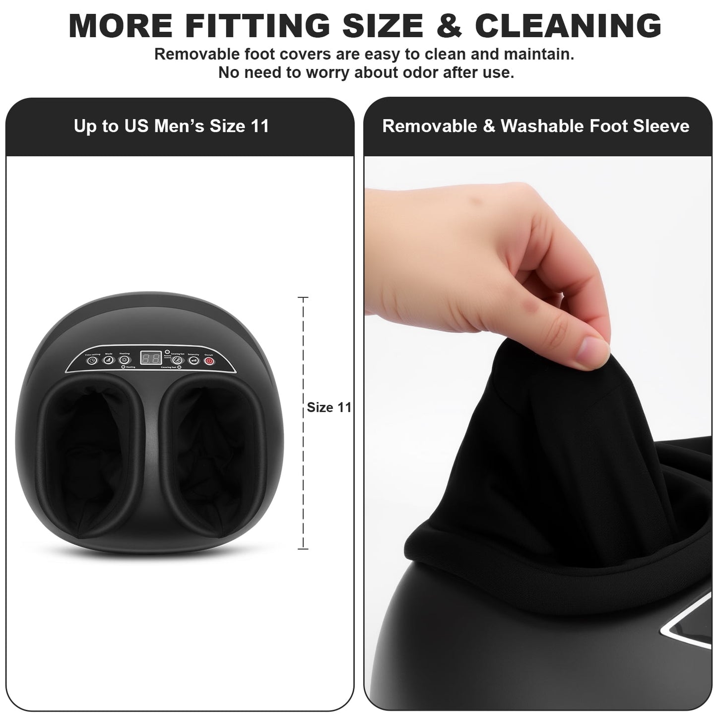 Foot Massager with Heat & Deep-Kneading, Air Compression Shiatsu Foot Massage for Plantar Fasciitis, Circulation, Relaxation & Gift