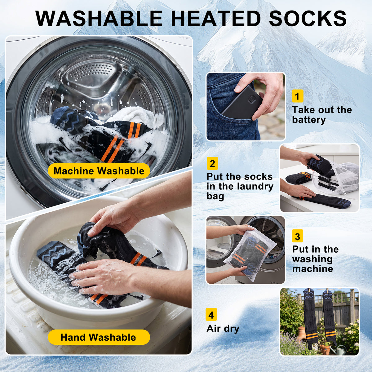 Heated Socks for Men Women with APP Control,2 * 5000mAh Rechargeable Battery Heating Socks for Hunting Fishing Camping Hiking Motorcyle Skiing Warm Socks Foot Warmer Xmas Gifts
