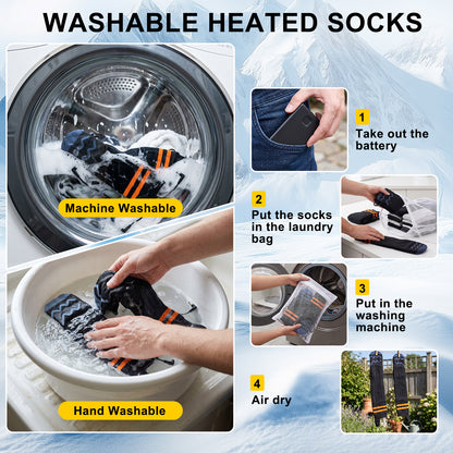 Heated Socks for Men Women with APP Control,2 * 5000mAh Rechargeable Battery Heating Socks for Hunting Fishing Camping Hiking Motorcyle Skiing Warm Socks Foot Warmer Xmas Gifts