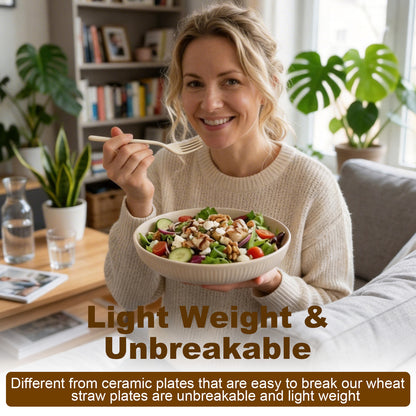Dinnerware Sets Unbreakable Plates Bowls Cups Reusable for 4 People Travel Camping Picnic Home Party Cutlery Set Dishwasher Microwave Safe Dishes
