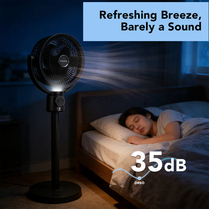 Pedestal Fan for Home, 2-in-1 Oscillating Fans for Table or Floor with Remote,5 Speeds,3 Timer,LED Light,140° Horizontal + 90° Vertical Standing Fan