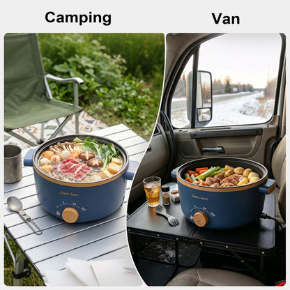 Electric Cooker, Electric Pot Cooker Easy Cleaning Single Layer For Dorm US Plug 110V