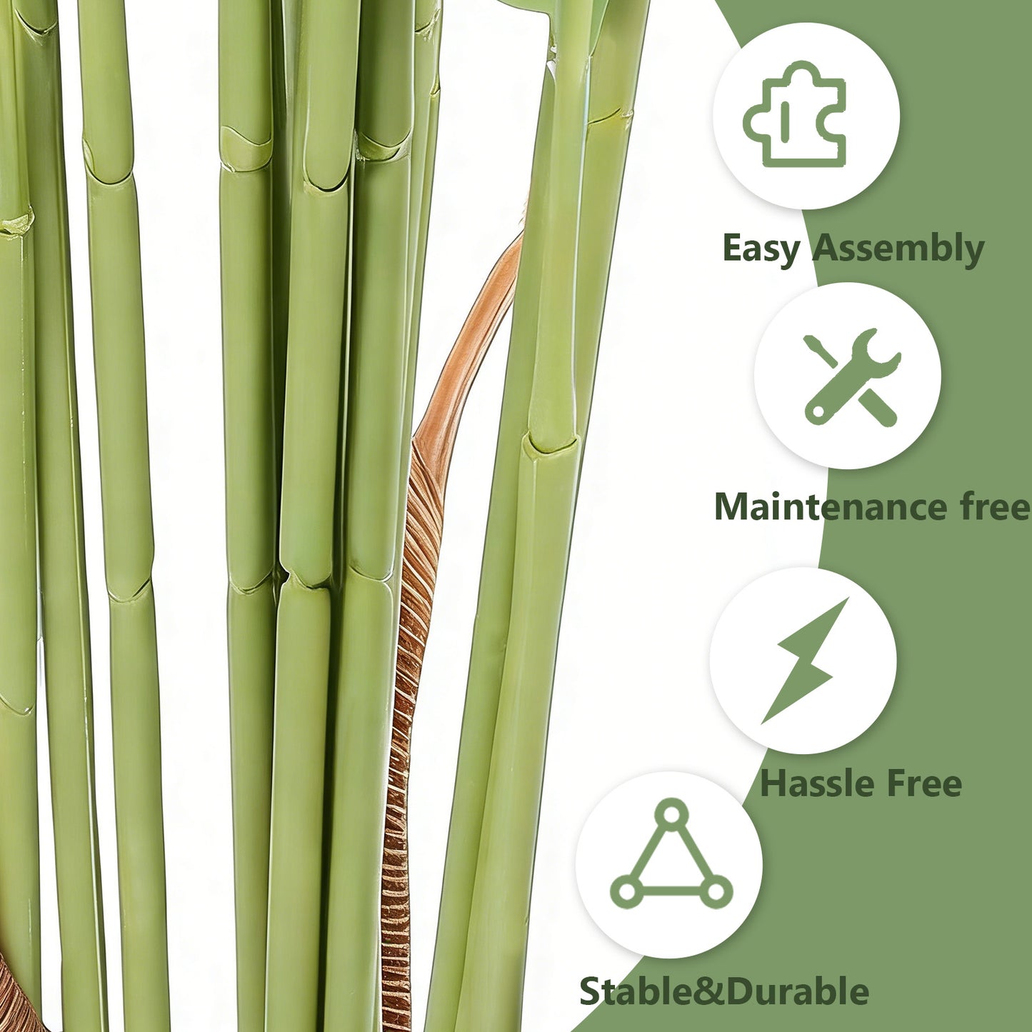 6ft Artificial Palm Plants, 6ft Fake Palm Tree, Pre Potted Faux Greenry Tree for Home Decor Office House Living Room Indoor Outdoor, Big Fake Plants Fake House Plants