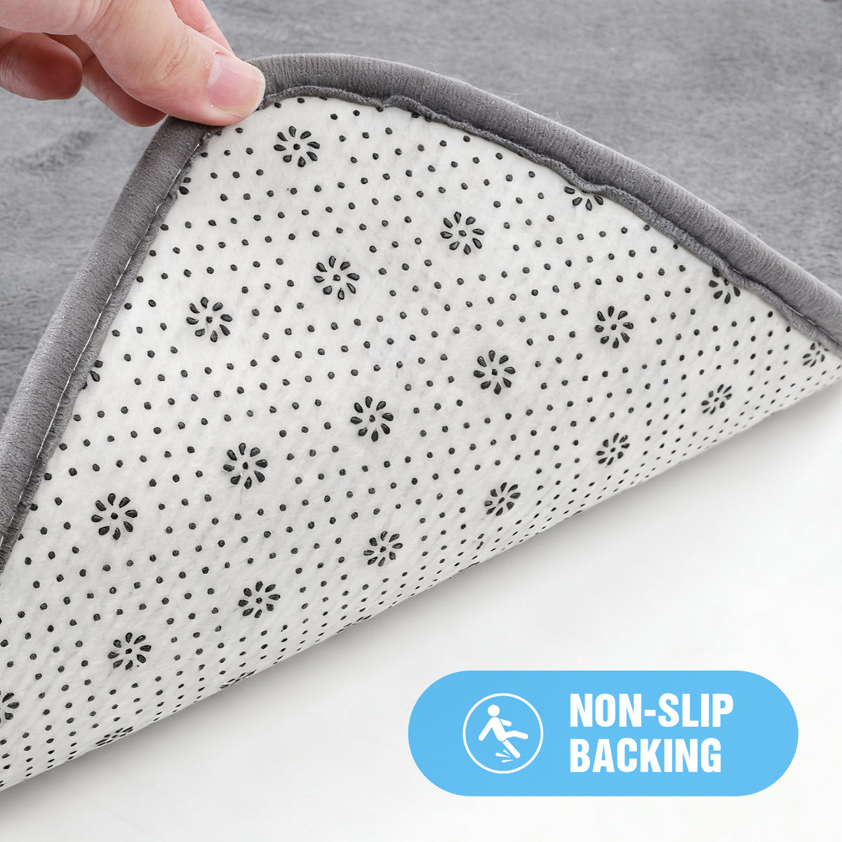 3 Pcs Bathroom Mat Set Bath Rug Set Non Slip Absorbent Toilet Mat Set Comfortable Soft Machine Wash,Deep Gray